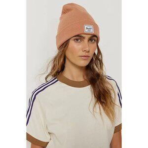 Herschel Supply Co. Elmer Logo Toque Rib-Knit Folded Cuff Beanie Cork Women's OS